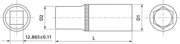Головка торцевая глубокая Thorvik 1/4"DR 10 мм FS11410