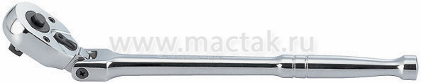 Трещотка 3/8", 290 мм, 32 зубца, флажковая с кнопкой, шарнирная 3781-11P King Tony