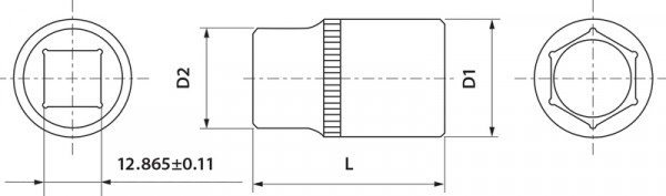 Головка торцевая Thorvik 1/4"DR 10 мм FS01410