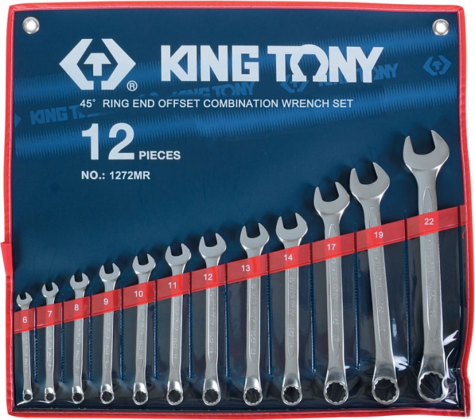 Набор комбинированных ключей, 6-22 мм, 12 предметов 1272MR King Tony