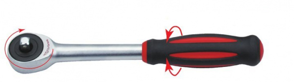 Трещотка ротационная на 1/4" 60 зуб HANS