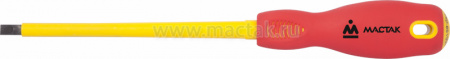 Отвертка шлицевая Slotted 4.0х100 мм, диэлектрическая, держатель 040-40100EH Мастак