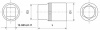 Головка торцевая Thorvik 1/4"DR 13 мм FS01413