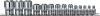 Набор головок торцевых Ombra 1/4", 3/8", 1/2"DR на держателе, внешний TORX®, E4-E24, 14 предметов