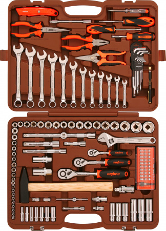 Набор инструмента Ombra 1/4", 3/8" и 1/2"DR, 131 предмет