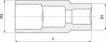 Головка торцевая свечная 1/2"DR 16 мм 6-гр SPS1216