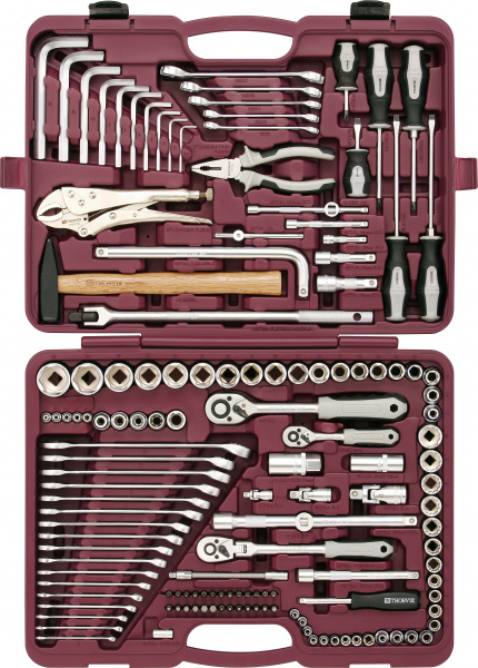 Набор инструмента 1/4", 3/8" и 1/2"DR, 142 предмета Thorvik UTS0142