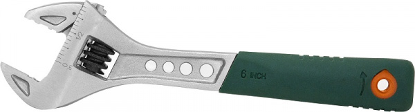 Ключ разводной эргономичный с пластиковой ручкой, 0-19 мм, L-150 мм Jonnesway W27AT6
