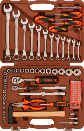 Набор инструмента Ombra 1/4", 1/2"DR, 88 предметов