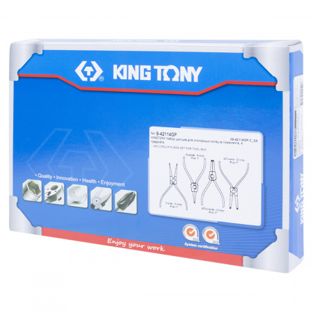 Набор съемников стопорных колец, ложемент, 4 предмета 9-42114GP King Tony