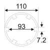 Головка ступичная для оси передней 6Т, d=110мм, L=80мм (MAN TGA) JTC-5268