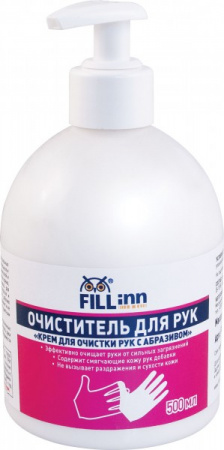 Очиститель для рук «Крем для очистки рук с абразивом», 500 мл FILL inn (флакон с дозатором)