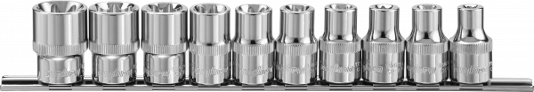 Набор головок торцевых Ombra 1/2"DR на держателе, внешний TORX®, E8-E24, 10 предметов