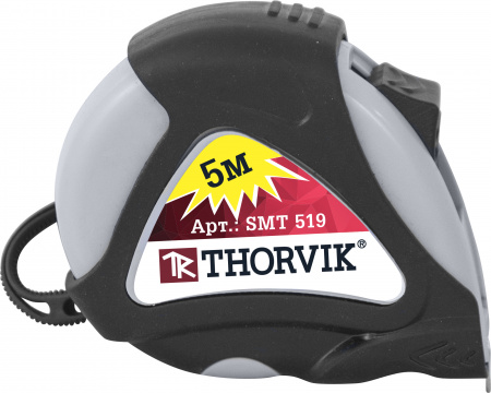 Рулетка в обрезиненном корпусе, 5 м Thorvik SMT519