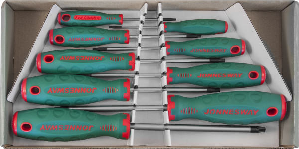 Набор отверток ANTI SLIP, Torx T8-T40, 9 предметов Jonnesway D71T109S