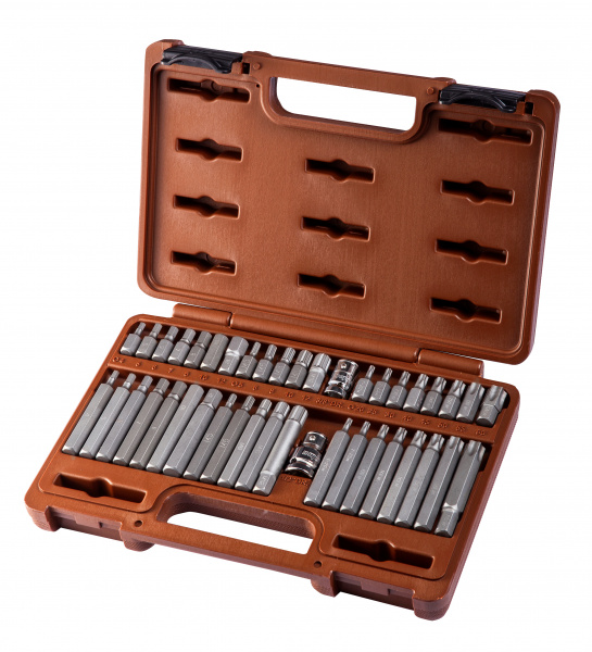 Набор вставок-бит и адаптеров Ombra 3/8", 1/2"DR, 42 предмета