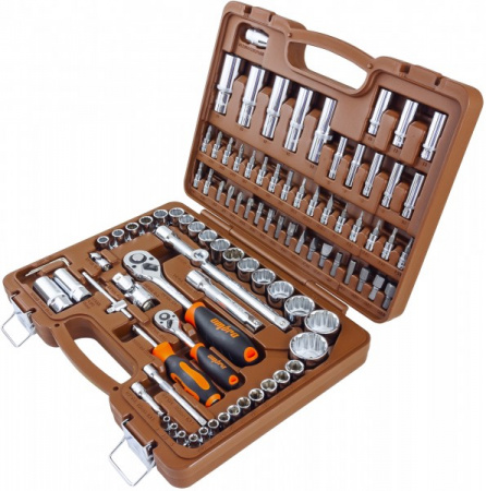 Набор инструмента универсальный Ombra 1/4", 1/2"DR с головками торцевыми 12-гранными 1/2"DR, 94 предмета