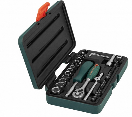 Набор головок торцевых Super Tech 1/4 DR с аксессуарами, 41 предмет Jonnesway S68H2141S