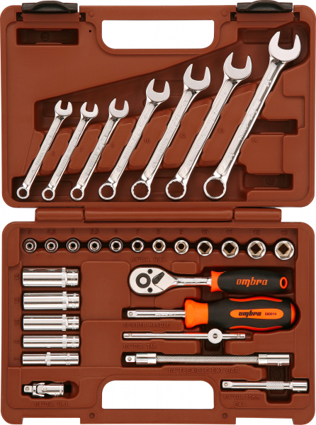 Набор инструмента OMBRA OMT30S  1/4"DR, 30 предметов