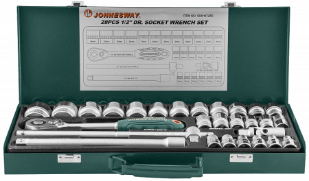 Набор головок торцевых 1/2 DR 8-34 мм., с аксессуарами, 28 предметов Jonnesway S04H4728S