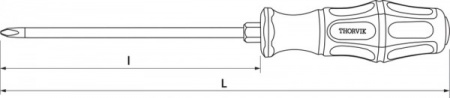 Отвертка крестовая ударная PHILLIPS® PH1x75 мм Thorvik