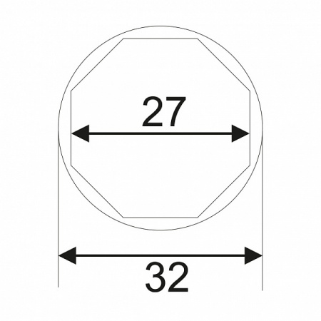 Головка для датчика КПП 1/2 8-ми гранная 27мм JTC-5242