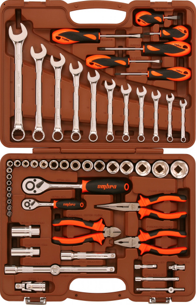 Набор инструмента Ombra OMT55S 1/4", 1/2"DR, 55 предметов
