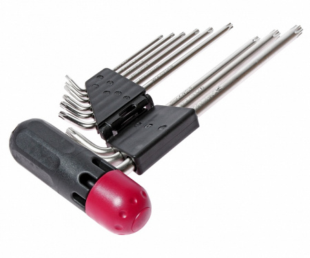 Набор ключей TORX T10Н-Т50H Г-образных 9 предметов JTC-3924
