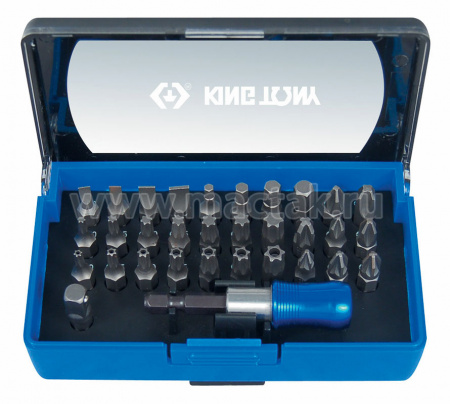 Набор вставок (бит) 1/4", TORX, HEX, PZ, PH, SLOT, 32 предмета 1032CQ King Tony